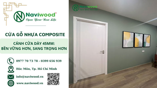 Cửa gỗ nhựa composite Naviwood đẹp và tốt nhất Long Thành, Đồng Nai