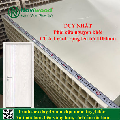 Cánh cửa nguyên khối dày 45mm