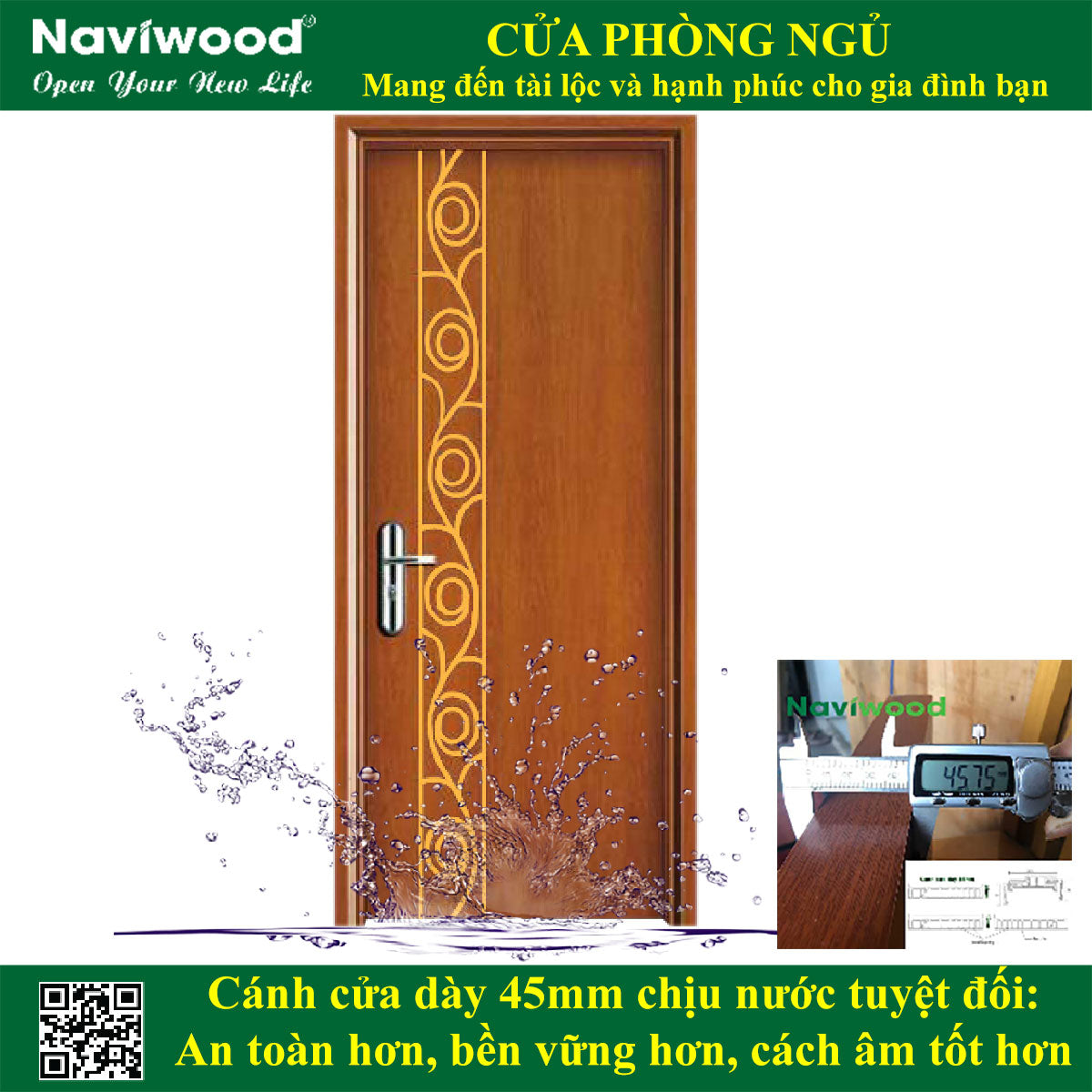 Naviwood NW34 Composite Wood Door - Durable and Luxurious