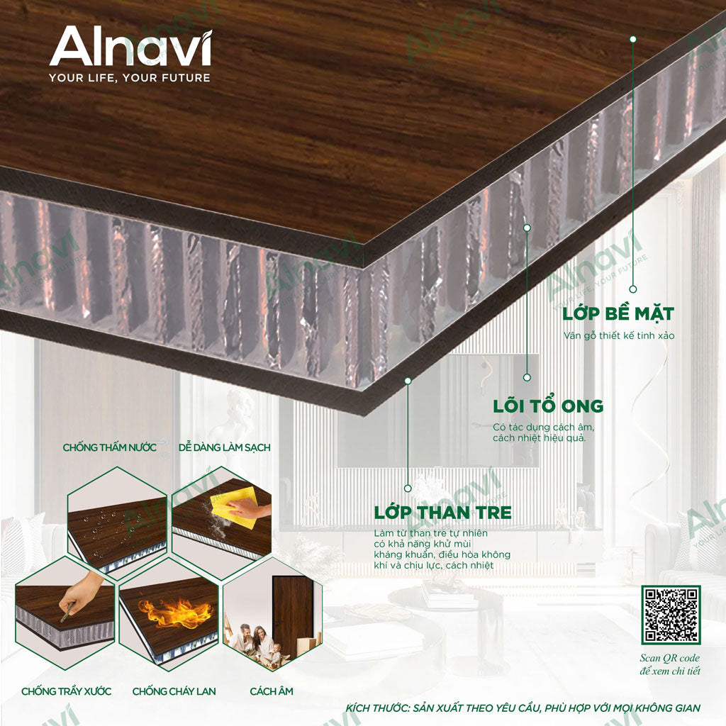 Alnavi wood grain aluminum honeycomb panels: luxurious and classy