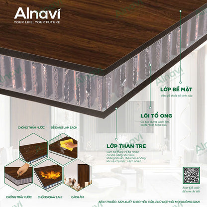 Alnavi wood grain aluminum honeycomb panels: luxurious and classy